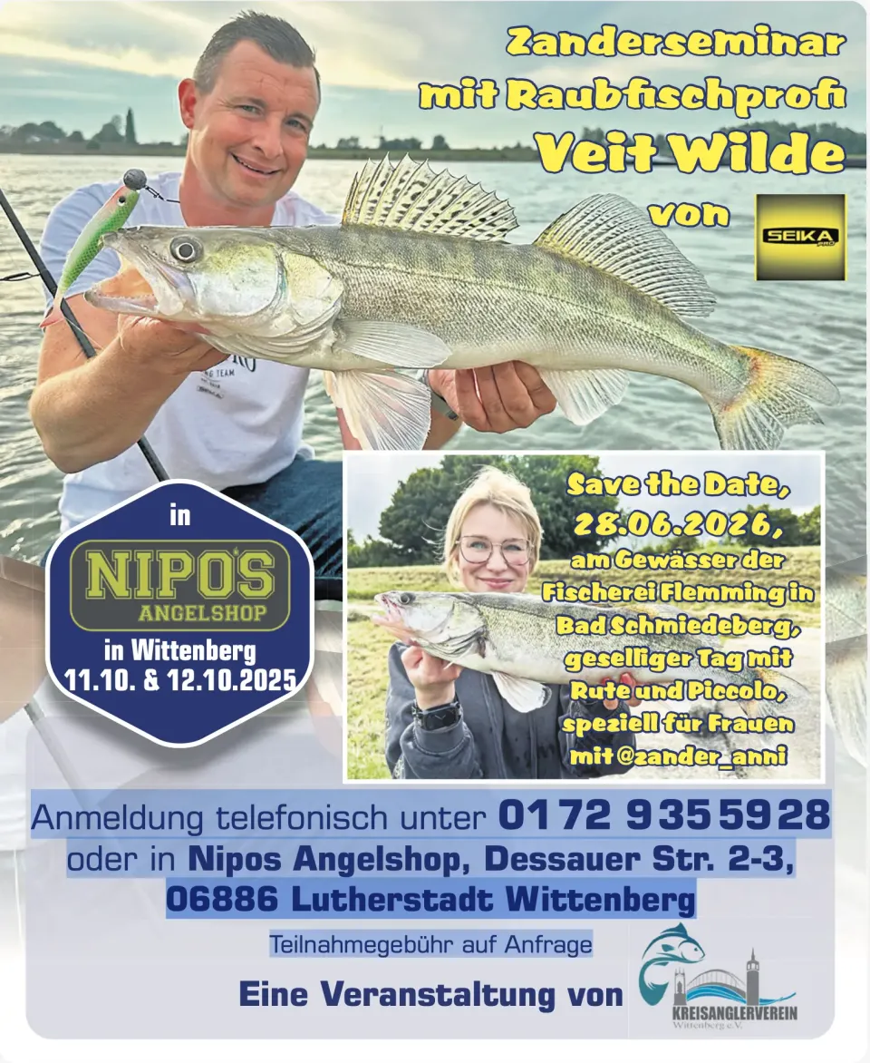 Zanderseminar mit Raubfischprofi Veit Wilde