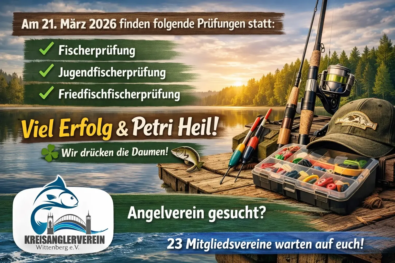 Prüfungstag am 21.03.2026 🎣 – Wir wünschen viel Erfolg