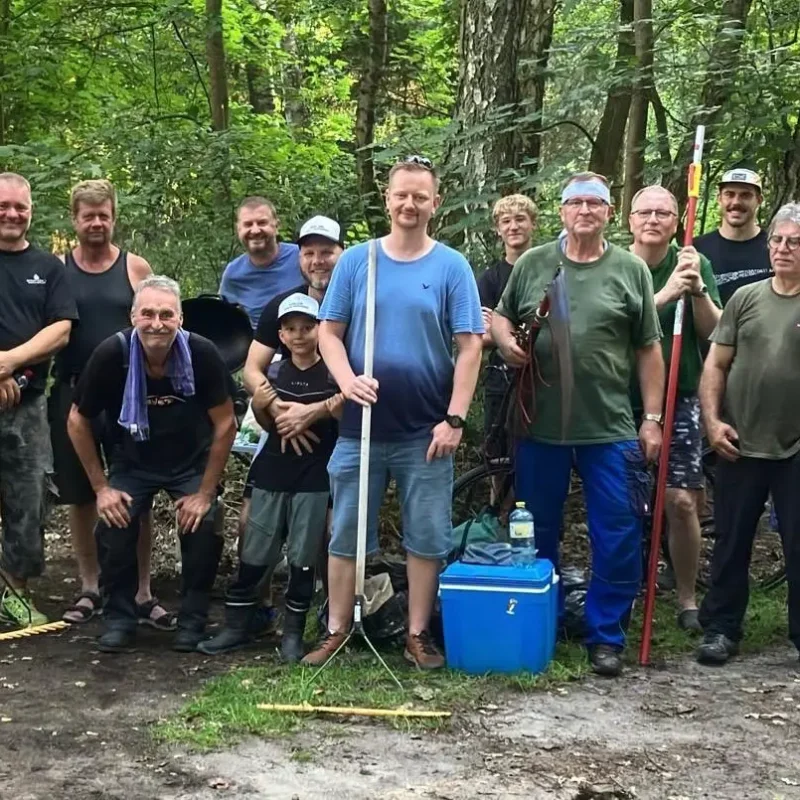 Arbeitseinsatz am ACA-Teich in Reinsdorf